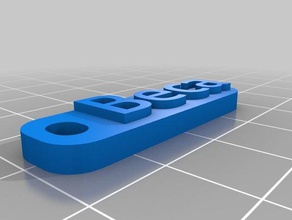 beca Anahtarlık özelleştirilmiş 3d print model - Mito3D