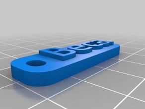 revised beca keychain keychains customized 3d print model - Mito3D