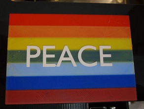 bandiera della pace i segni loghi 4 modi flusso canalizzatore colori stampa 3d a multicolor motivo multicolore 3d print model - Mito3D