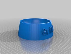 griff bowl pets customized 3d print model - Mito3D