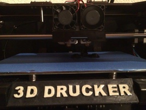 3d-drucker schriftzug Drucker Zubehör 3d print model - Mito3D