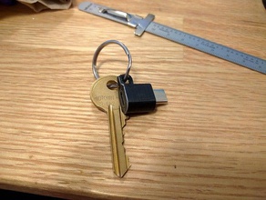 usb-c microusb keychain dongle holder keychains nexus 6p 3d print model - Mito3D