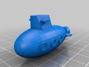 juguete submarino 3d impresión 3d print model - Mito3D