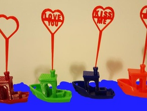 valentine toothpicks kitchen dining anniversary cupcakes heart kiss love party pick valentines day 3d print model - Mito3D