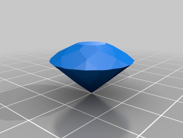 my customized diamond shape brilliant cut 58 jewelry 3D print model - Mito3D