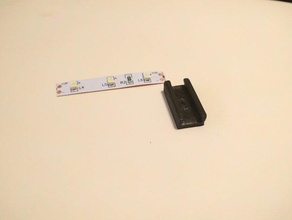 led light strip holder small diy 3d print model - Mito3D