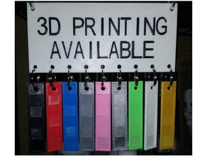 Stampa 3d disponibile segno campioni i segni loghi annuncio 3d print model - Mito3D