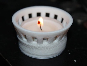 simple tealight holder decor candle 3d print model - Mito3D