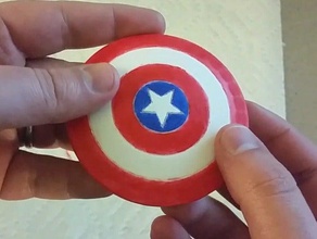 mini-captain america-shield-magnet Requisiten avengers marvel Miniatur 3d print model - Mito3D