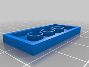 2x4 flat-lego Stück unten 3d drucken 3d print model - Mito3D