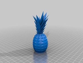 Ananas behoben Dekor Dekoration Obst geometrische geometrie ornament 3d print model - Mito3D