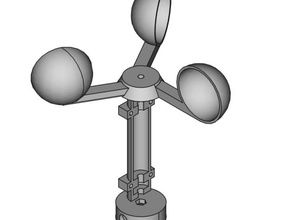 anemômetro diy sensor estação meteorológica vento 3d print model - Mito3D