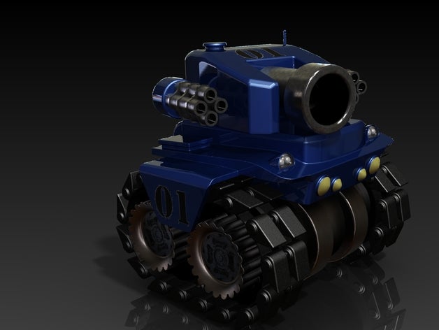 tank metal slug chain 3d printing 3D print model - Mito3D