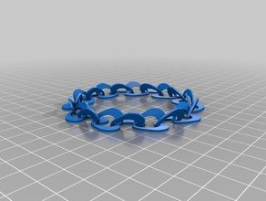 heart chain 20 link jewelry customized 3d print model - Mito3D