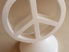 segno di pace trofeo sculture il simbolo della 3d print model - Mito3D