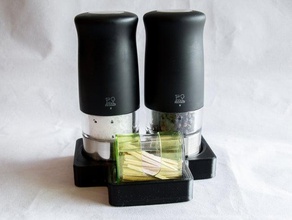 salt pepper mill stand kitchen dining 3d print model - Mito3D