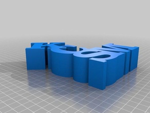 kcsm mot de la sculpture sculptures personnalisé 3d print model - Mito3D