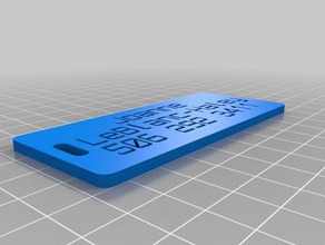 my customized customizer version luggage label organization 3d print model - Mito3D