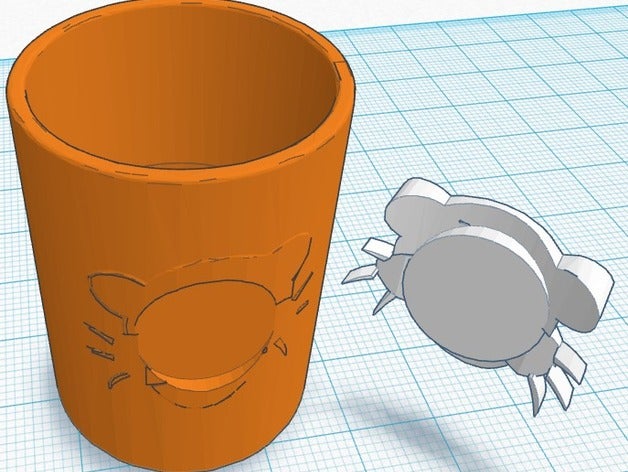 vaso con cara de castor decoración 3D print model - Mito3D