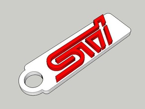 subaru sti keyrings automotive cars keychain keychains logo vehicle wrx 3d print model - Mito3D