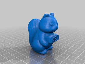 squirrel holding ksu sculptures 3d print model - Mito3D