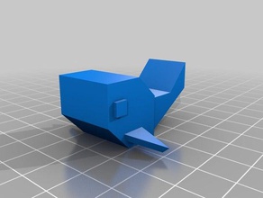 blocky Wal 3d drucken 3d print model - Mito3D