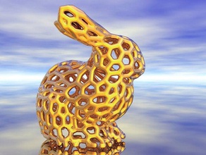 voronoi coelho animais coelhos 3d print model - Mito3D