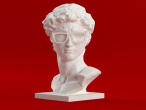 hipster david Skulpturen 3d print model - Mito3D