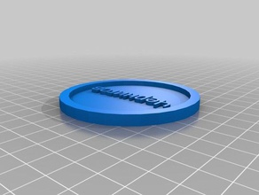 meu personalizados token de texto moedas emblemas 3d print model - Mito3D