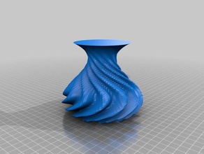 my customized rippled organic vase 2 containers 3d print model - Mito3D