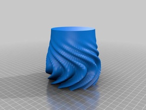my customized rippled organic vase 3 containers 3d print model - Mito3D