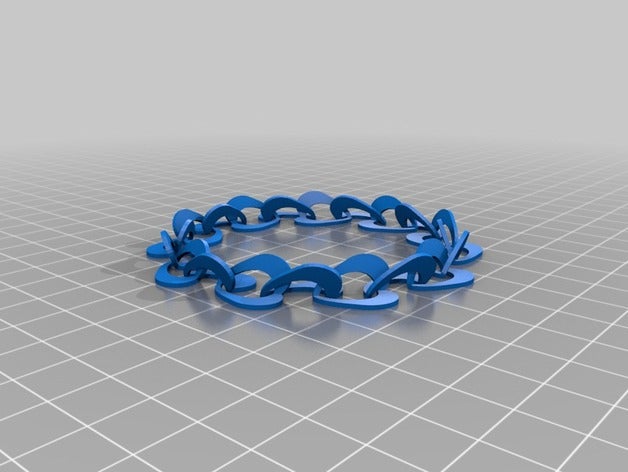 mon personnalisés cœur de la chaîne bijoux 3D print model - Mito3D