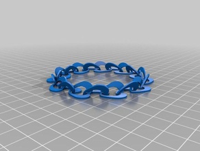 mon personnalisés cœur de la chaîne bijoux 3d print model - Mito3D