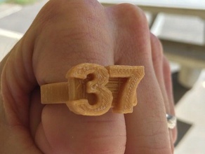 37 ring rings 37th birthday 3d print model - Mito3D