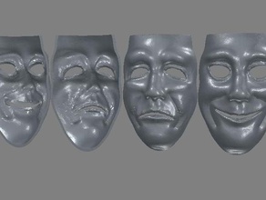 maske 007comedy trajedi prop sahne 3d print model - Mito3D