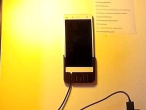 xiaomi mi4 duvara monte edin mobil telefon kablo şarj cihazı dock tutucu usb 3d print model - Mito3D