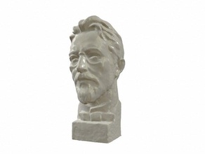 anton pavlovich chekhov pessoas Impressora 3d Digitalização em do busto o dramaturgo rússia 3d print model - Mito3D