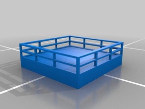 wrestling ring lego size figures playsets 3d print model - Mito3D