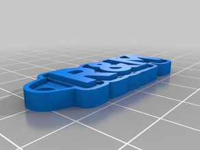 rm i portachiavi personalizzato 3d print model - Mito3D