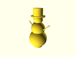 boneco de neve adereços 3d print model - Mito3D