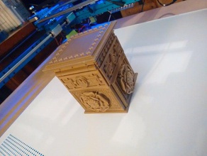 tudor rose caixa de dobradiça conjunto painel buraco 2 milímetros 175mm filamento recipientes rosetta 3d print model - Mito3D