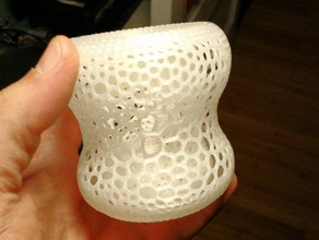 voronoi-vase passt gemma 16 neopixel ring Skulpturen 3d print model - Mito3D