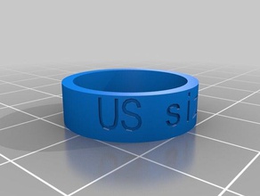 us size 7 rings customized 3d print model - Mito3D