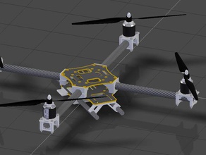 f450 tbs discovery de carbono del tubo sintonía kit rc vehículos helicóptero 3d print model - Mito3D