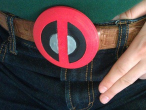 deadpool belt logo awesomeness your pants accessories 3d print model - Mito3D