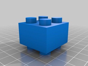 duplo-compatível 2x2 acoplador construção brinquedos personalizado 3d print model - Mito3D