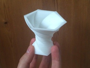 twisting vase sculpture art beginner design modern printing test velleman 3d print model - Mito3D