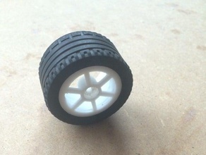 llanta compatible con lego de los neumáticos rc vehículos coche coches personalizado k8200 technic la rueda velleman 3d print model - Mito3D