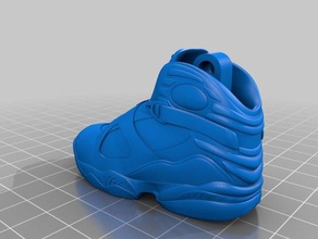 air jordan viii keychains 3d printer michael sneaker sneakers Michael 3d print model - Mito3D