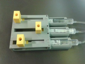 distance hydraulicpneumatic bras de seringues les jouets jeux pneumatiques robot pompe à seringue 3d print model - Mito3D